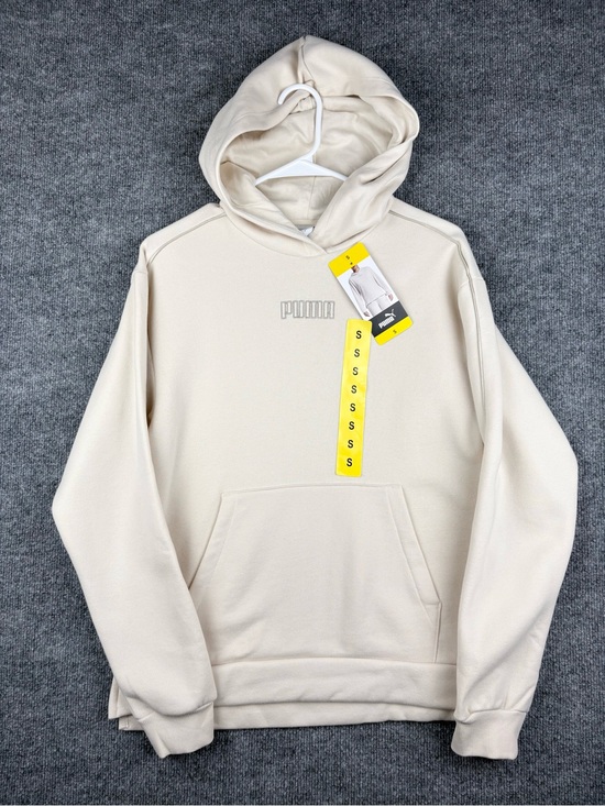 Puma Tops - PUMA Women’s Fleece Pullover Hoodie with Kangaroo Pocket Cream Size S New